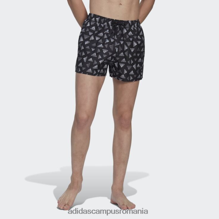 adidas campus romania pantaloni scurți de baie clx cu imprimeu logo foarte scurt negru adidas bărbați alb negru J266N213818