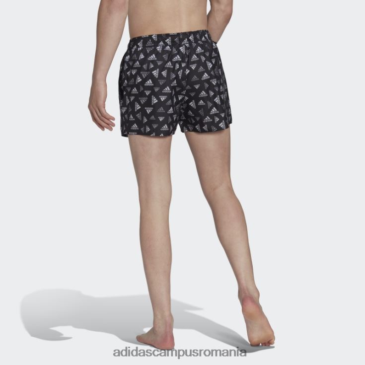 adidas campus romania pantaloni scurți de baie clx cu imprimeu logo foarte scurt negru adidas bărbați alb negru J266N213818