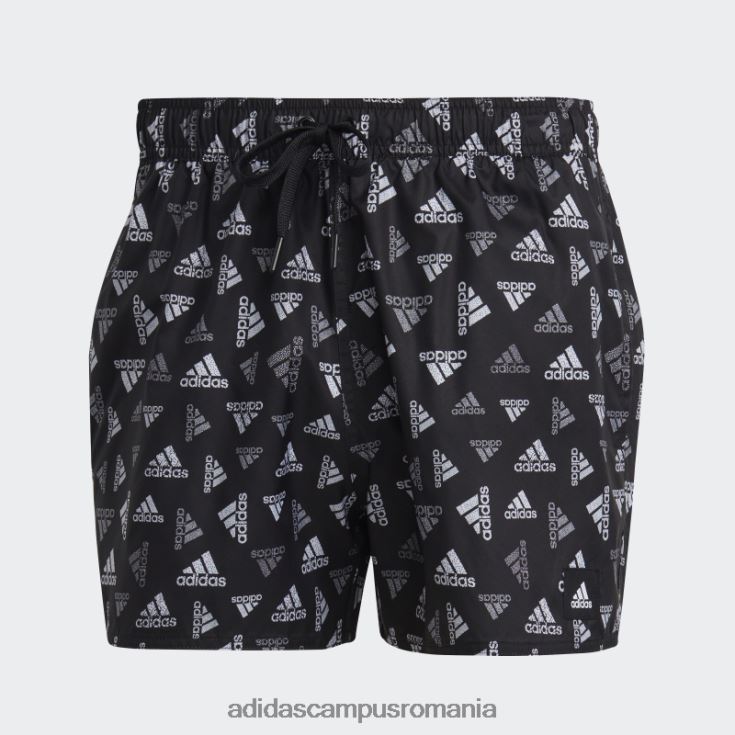 adidas campus romania pantaloni scurți de baie clx cu imprimeu logo foarte scurt negru adidas bărbați alb negru J266N213818