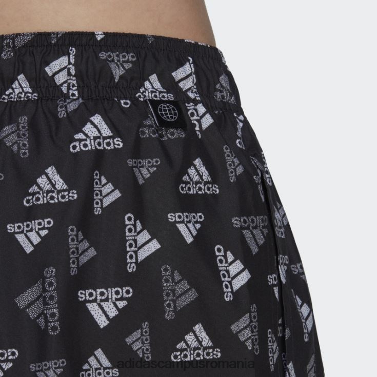 adidas campus romania pantaloni scurți de baie clx cu imprimeu logo foarte scurt negru adidas bărbați alb negru J266N213818