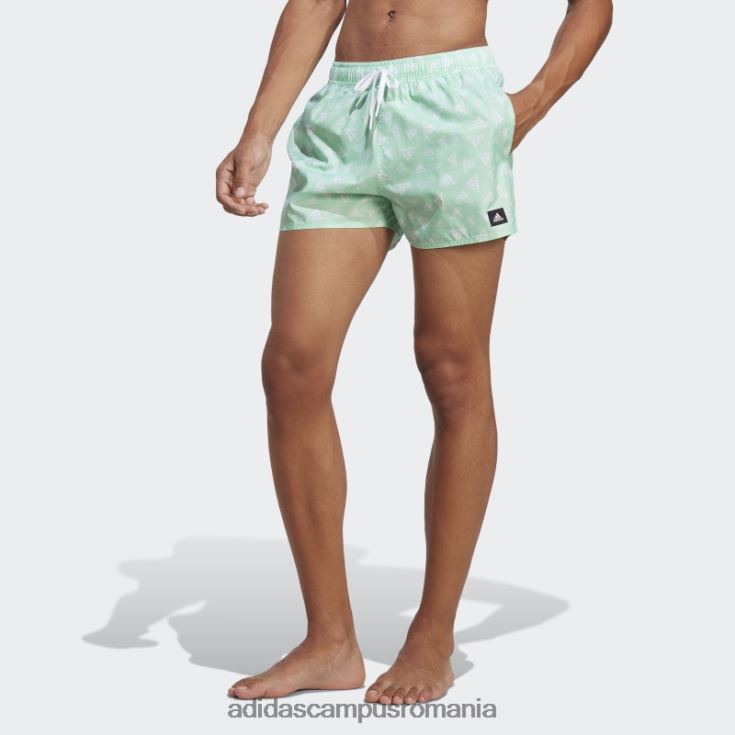 adidas campus romania pantaloni scurți de baie clx cu imprimeu logo mentă lungime foarte scurtă bărbați menta/alb J266N213402