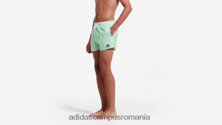 adidas campus romania pantaloni scurți de baie clx cu imprimeu logo mentă lungime foarte scurtă bărbați menta/alb J266N213402