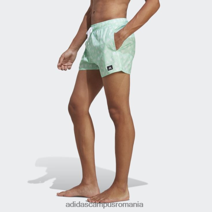 adidas campus romania pantaloni scurți de baie clx cu imprimeu logo mentă lungime foarte scurtă bărbați menta/alb J266N213402