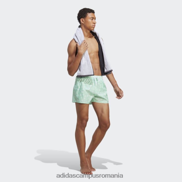 adidas campus romania pantaloni scurți de baie clx cu imprimeu logo mentă lungime foarte scurtă bărbați menta/alb J266N213402