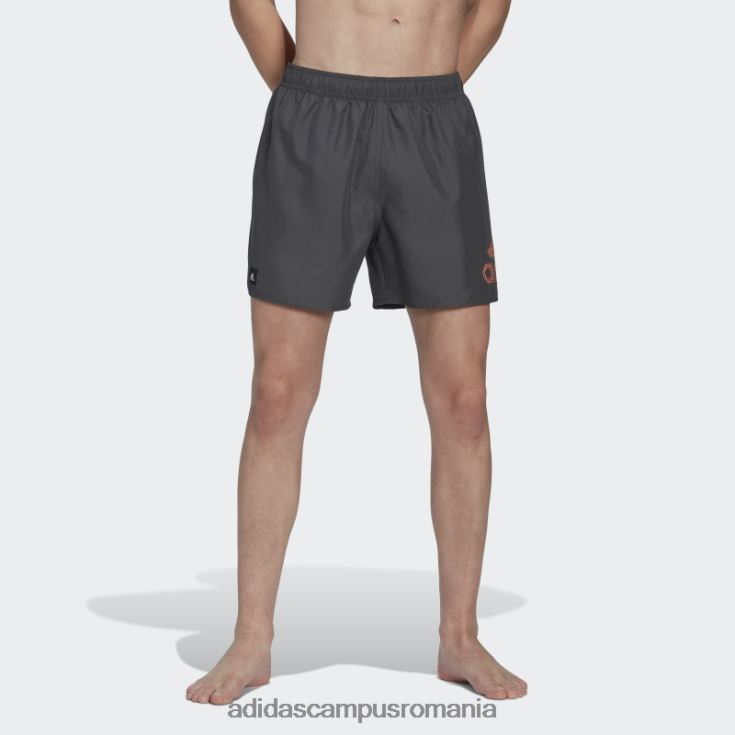 adidas campus romania pantaloni scurți de baie clx gri de lungime scurtă bărbați gri/coral J266N213739