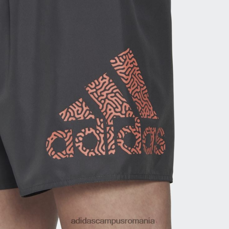 adidas campus romania pantaloni scurți de baie clx gri de lungime scurtă bărbați gri/coral J266N213739