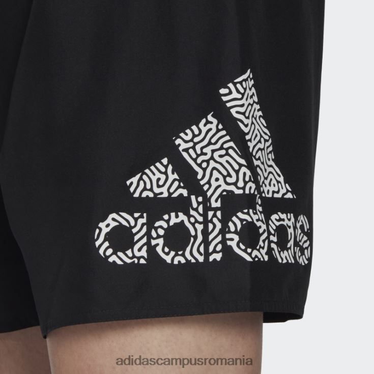 adidas campus romania pantaloni scurți de baie clx negri de lungime scurtă bărbați alb negru J266N214261