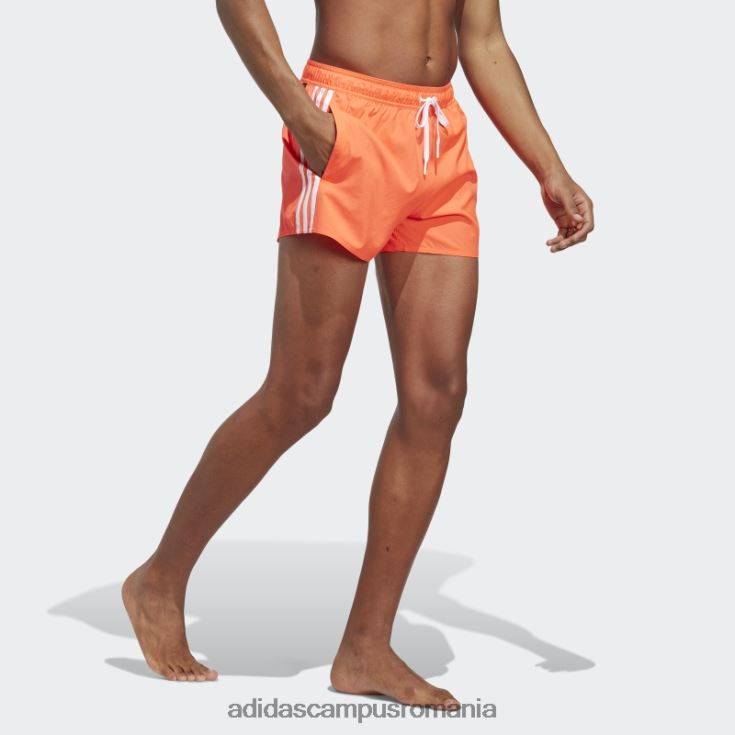 adidas campus romania pantaloni scurți de baie clx roșii cu 3 dungi bărbați aplicație roșu/alb J266N26748