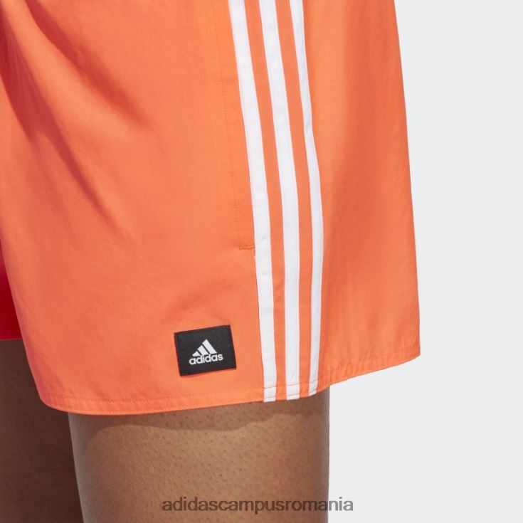 adidas campus romania pantaloni scurți de baie clx roșii cu 3 dungi bărbați aplicație roșu/alb J266N26748