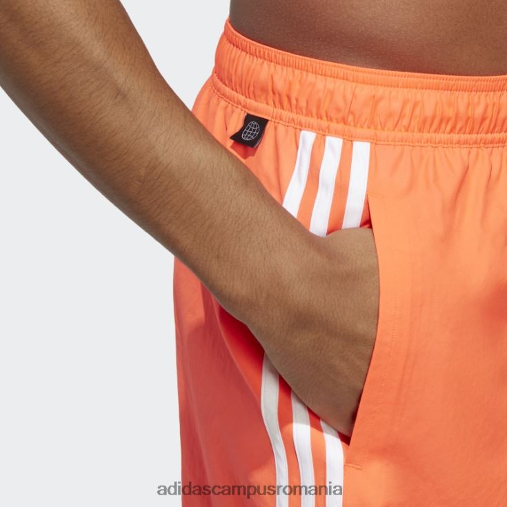 adidas campus romania pantaloni scurți de baie clx roșii cu 3 dungi bărbați aplicație roșu/alb J266N26748