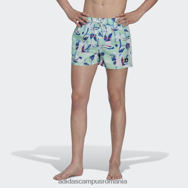 adidas campus romania pantaloni scurți de baie de lungime foarte scurtă clx floral sezonier mentă bărbați menta/alb J266N213856