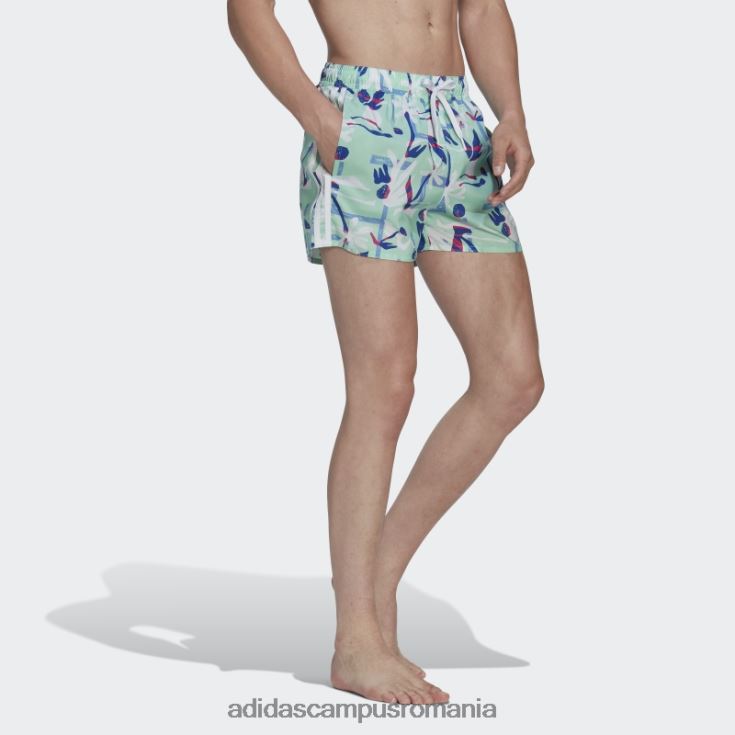 adidas campus romania pantaloni scurți de baie de lungime foarte scurtă clx floral sezonier mentă bărbați menta/alb J266N213856