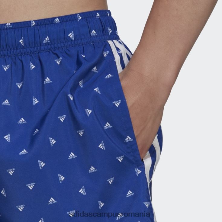 adidas campus romania pantaloni scurți de baie mini logo clx albastru bărbați albastru alb J266N214312