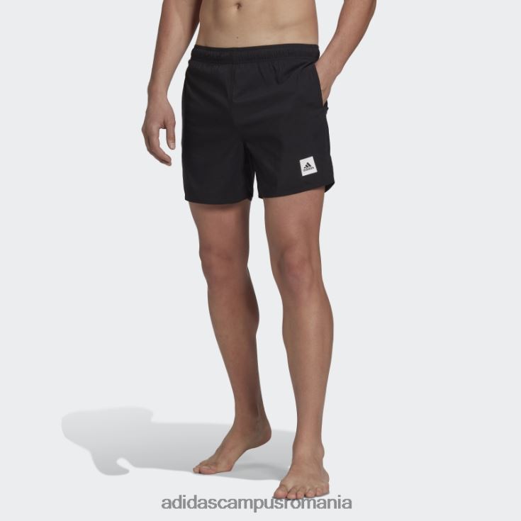 adidas campus romania pantaloni scurți de baie negri de lungime scurtă uni bărbați negru J266N213235
