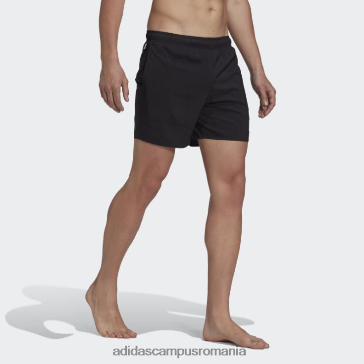 adidas campus romania pantaloni scurți de baie negri de lungime scurtă uni bărbați negru J266N213235