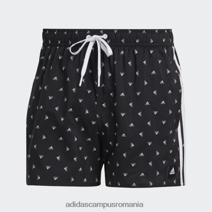 adidas campus romania pantaloni scurți de baie negri mini logo clx bărbați alb negru J266N214309