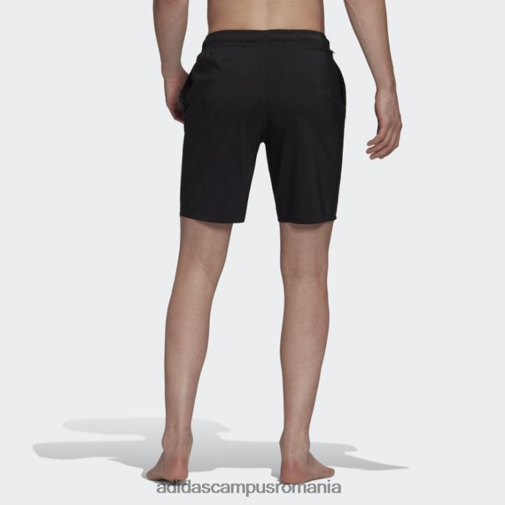 adidas campus romania pantaloni scurți de baie uni de lungime clasică neagră bărbați gri inchis J266N26113