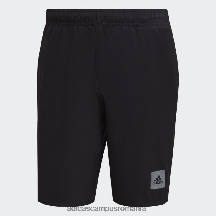 adidas campus romania pantaloni scurți de baie uni de lungime clasică neagră bărbați gri inchis J266N26113