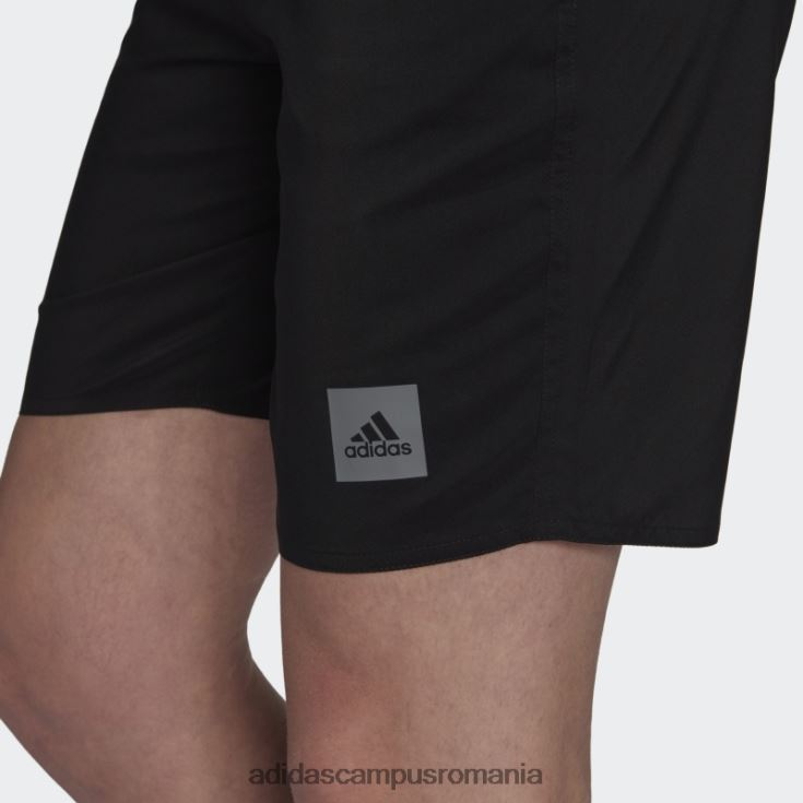 adidas campus romania pantaloni scurți de baie uni de lungime clasică neagră bărbați gri inchis J266N26113