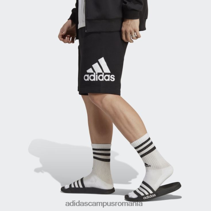 adidas campus romania pantaloni scurți din țesătură french cu logo mare essentials negru bărbați negru J266N25312