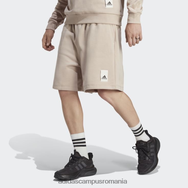 adidas campus romania pantaloni scurți din fleece lounge taupe bărbați taupe J266N25246