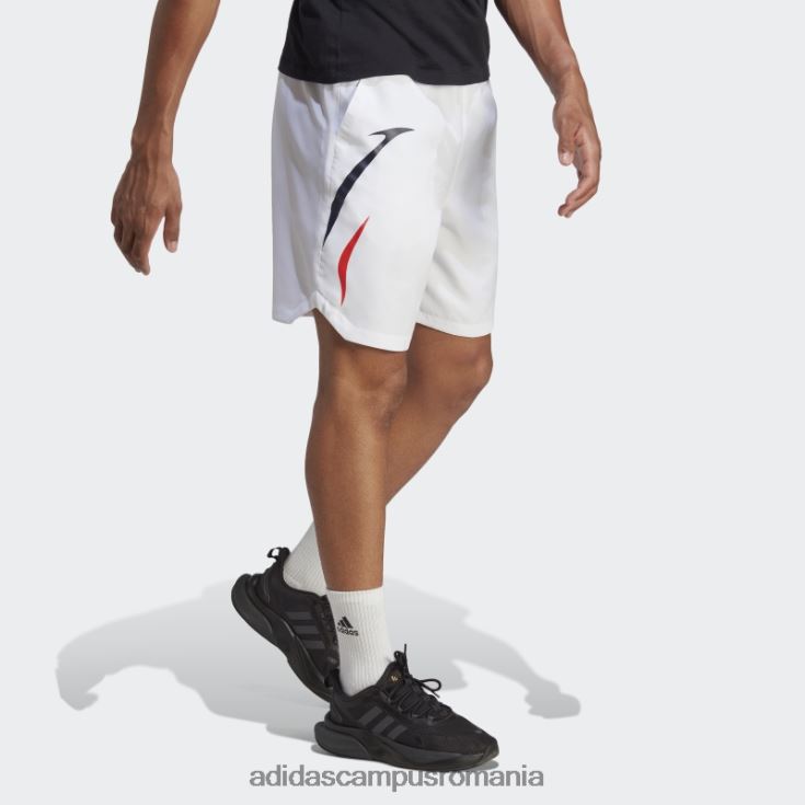 adidas campus romania pantaloni scurți țesuți colorblock alb bărbați alb negru J266N26104