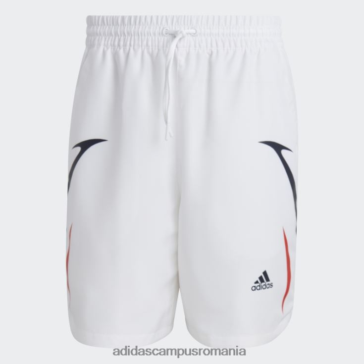 adidas campus romania pantaloni scurți țesuți colorblock alb bărbați alb negru J266N26104