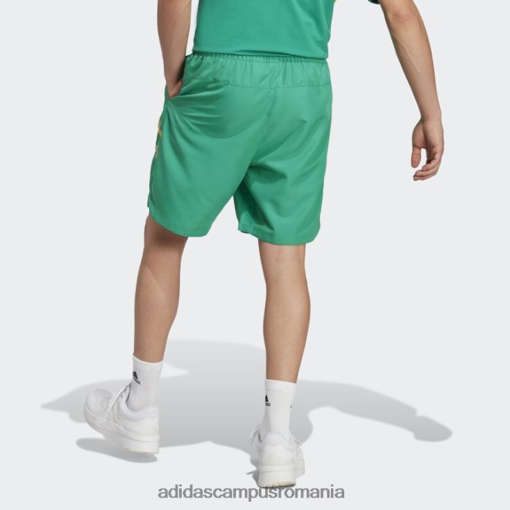 adidas campus romania pantaloni scurți țesuți colorblock verde curte bărbați verde curte/alb J266N214503