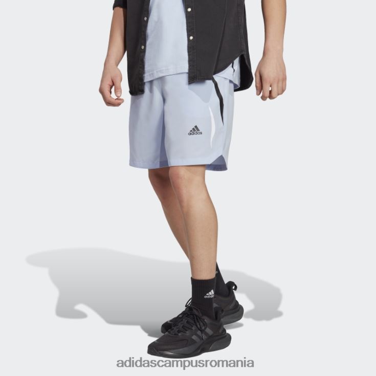 adidas campus romania pantaloni scurți țesuți cu bloc de culoare albastru albastru bărbați albastru zori/negru J266N25831