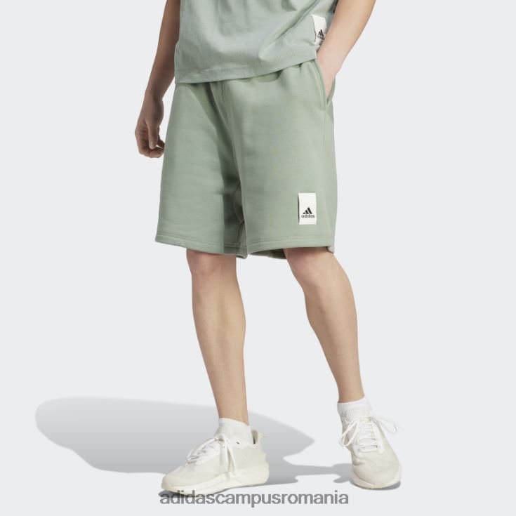 adidas campus romania pantaloni scurți fleece lounge verde argintiu bărbați verde argintiu J266N25834