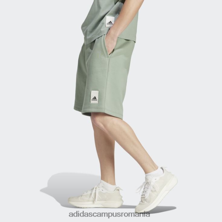 adidas campus romania pantaloni scurți fleece lounge verde argintiu bărbați verde argintiu J266N25834
