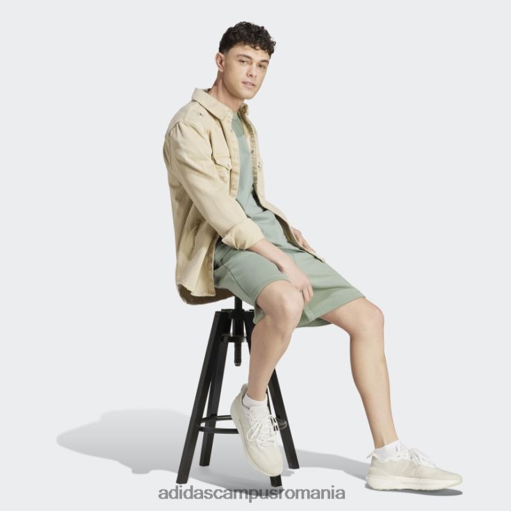 adidas campus romania pantaloni scurți fleece lounge verde argintiu bărbați verde argintiu J266N25834
