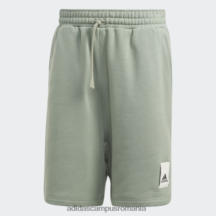 adidas campus romania pantaloni scurți fleece lounge verde argintiu bărbați verde argintiu J266N25834