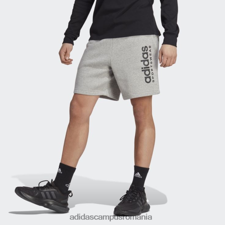 adidas campus romania pantaloni scurți grafici din lână gri mediu all szn bărbați gri mediu J266N25795