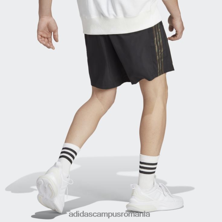 adidas campus romania pantaloni scurți negri aeroready essentials chelsea cu 3 dungi bărbați negru/măsliniu J266N213511