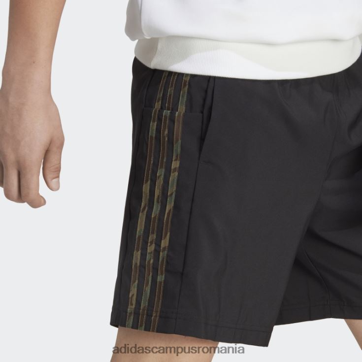 adidas campus romania pantaloni scurți negri aeroready essentials chelsea cu 3 dungi bărbați negru/măsliniu J266N213511