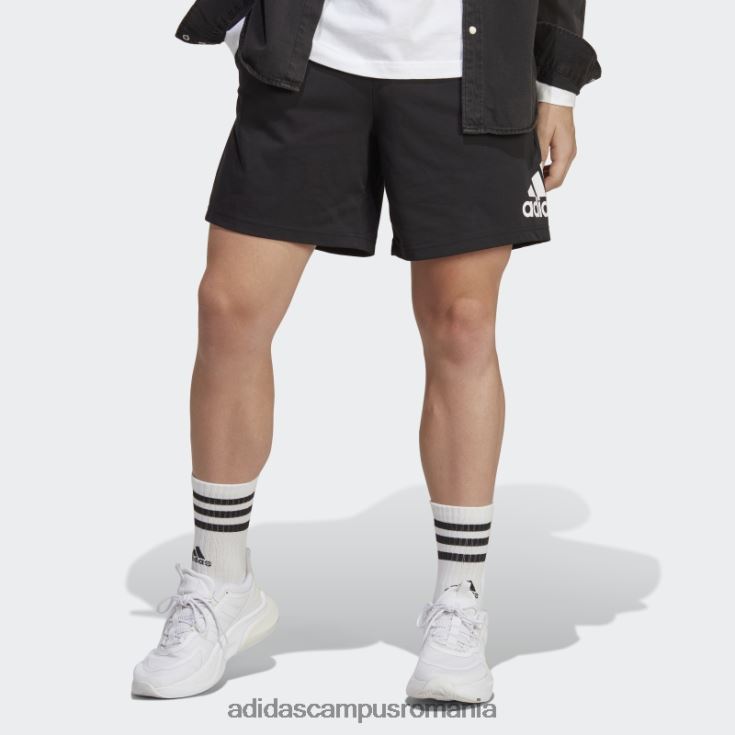 adidas campus romania pantaloni scurți negri cu logo essentials bărbați alb negru J266N21031