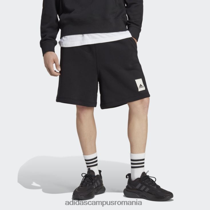 adidas campus romania pantaloni scurți negri din lână lounge bărbați negru J266N24955