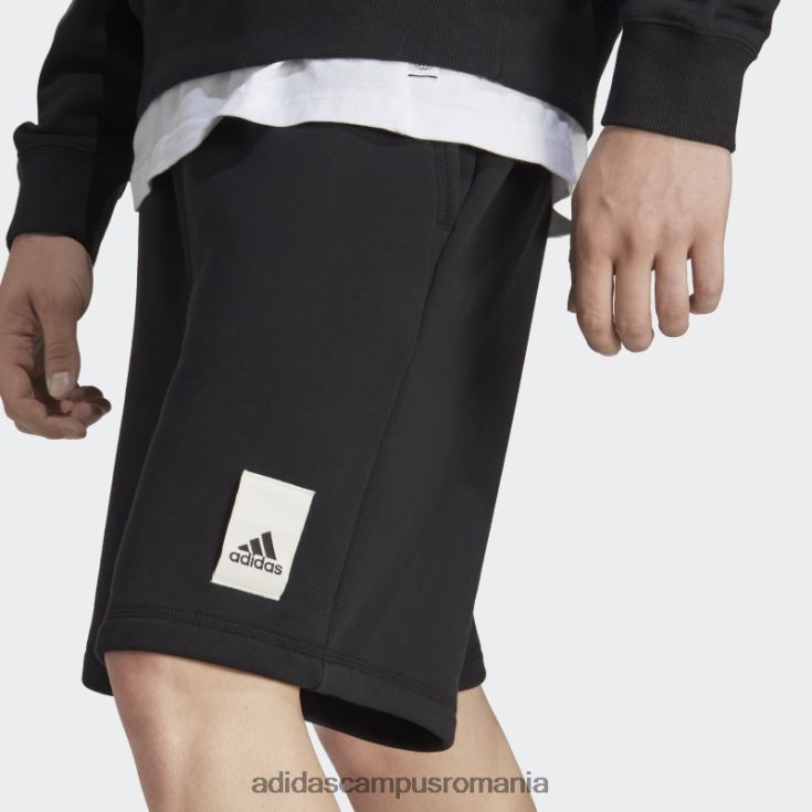 adidas campus romania pantaloni scurți negri din lână lounge bărbați negru J266N24955