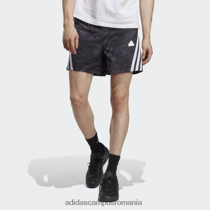 adidas campus romania pantaloni scurți negru cu imprimeu cu iconițe viitoare bărbați negru J266N25600