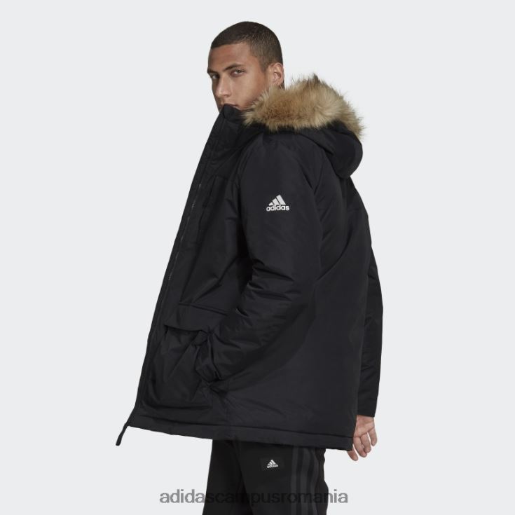 adidas campus romania parka neagra cu gluga utilitas eleganta bărbați negru J266N27049
