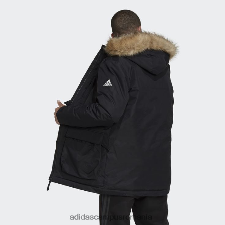 adidas campus romania parka neagra cu gluga utilitas eleganta bărbați negru J266N27049