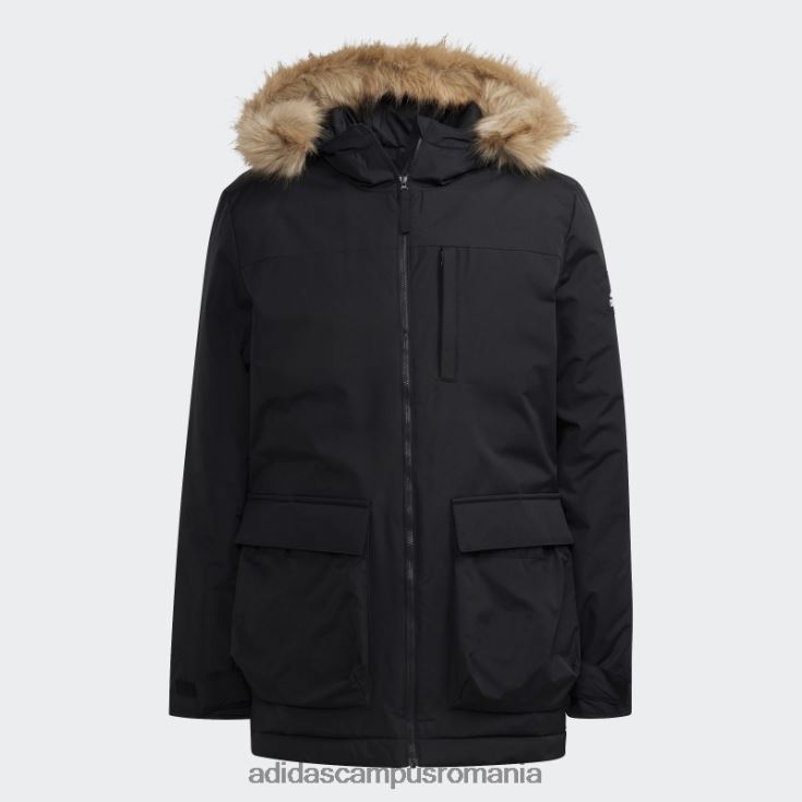 adidas campus romania parka neagra cu gluga utilitas eleganta bărbați negru J266N27049
