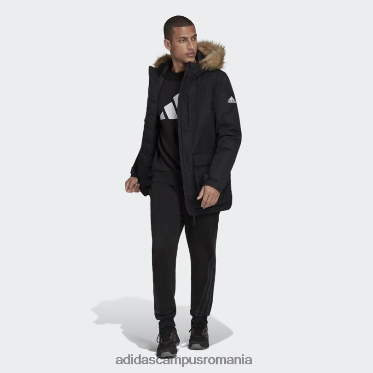 adidas campus romania parka neagra cu gluga utilitas eleganta bărbați negru J266N27049