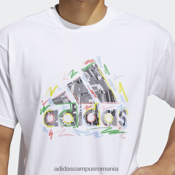 adidas campus romania pride tee (gen neutru) modă albă bărbați alb J266N21681