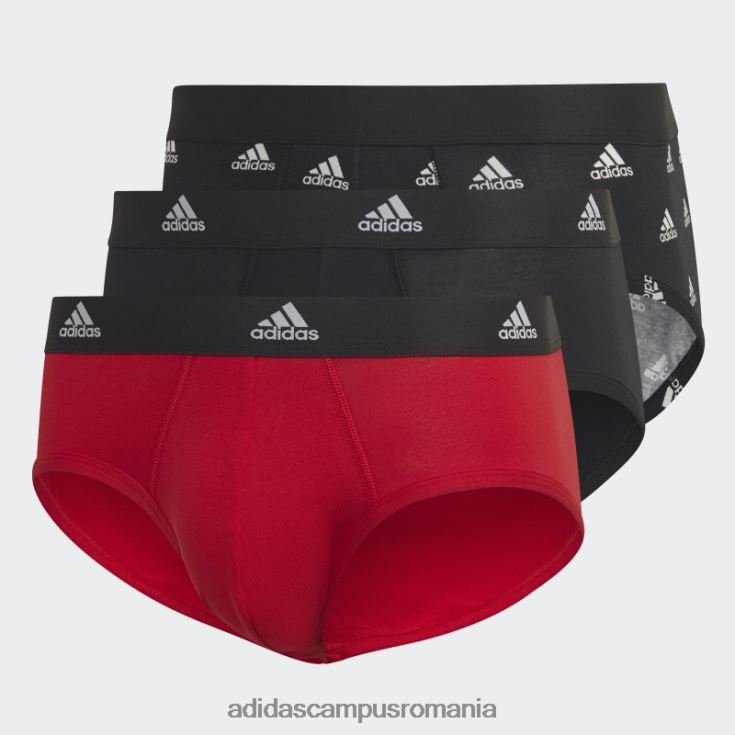 adidas campus romania slip negru de confort flex bumbac 3 dungi adidas bărbați negru/rosu/negru alb J266N213875