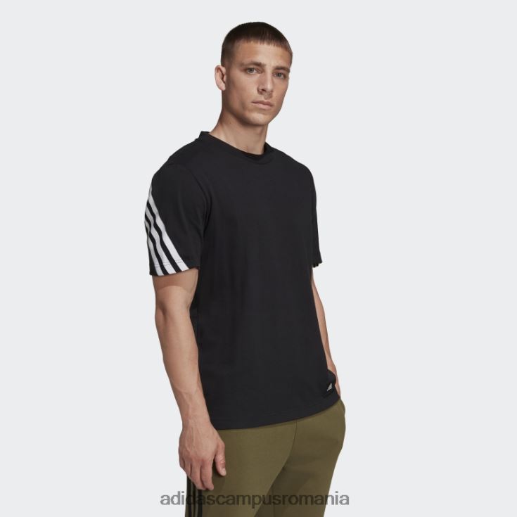 adidas campus romania sportswear future icons tricou cu 3 dungi negru bărbați negru J266N26405