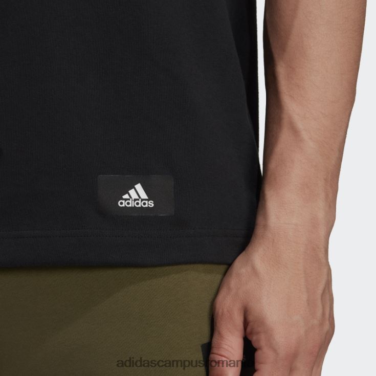 adidas campus romania sportswear future icons tricou cu 3 dungi negru bărbați negru J266N26405