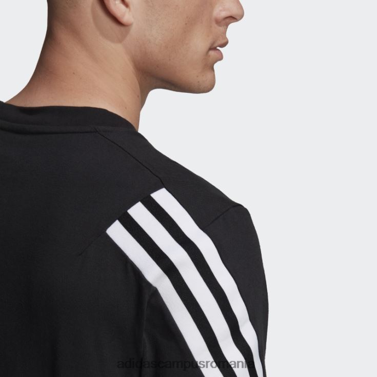 adidas campus romania sportswear future icons tricou cu 3 dungi negru bărbați negru J266N26405