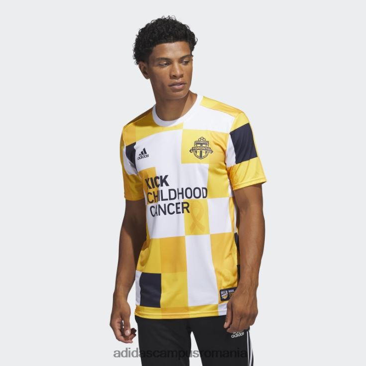 adidas campus romania toronto fc kick copilărie cancer pre-meci tricou coll auriu bărbați coll gold/mls-tfs-to5 J266N27286